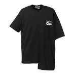 Black CDG Asymmetric Split T-Shirt