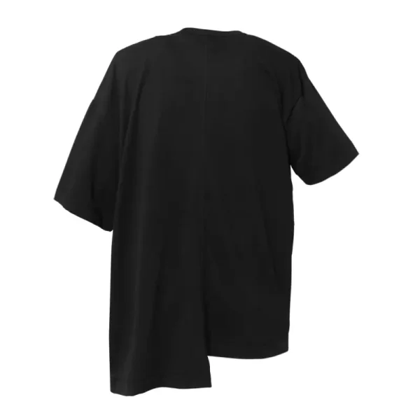 Black CDG Asymmetric Split T-Shirt Back