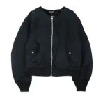 CDG Cut-Away Collar Bomber Jacket - Black