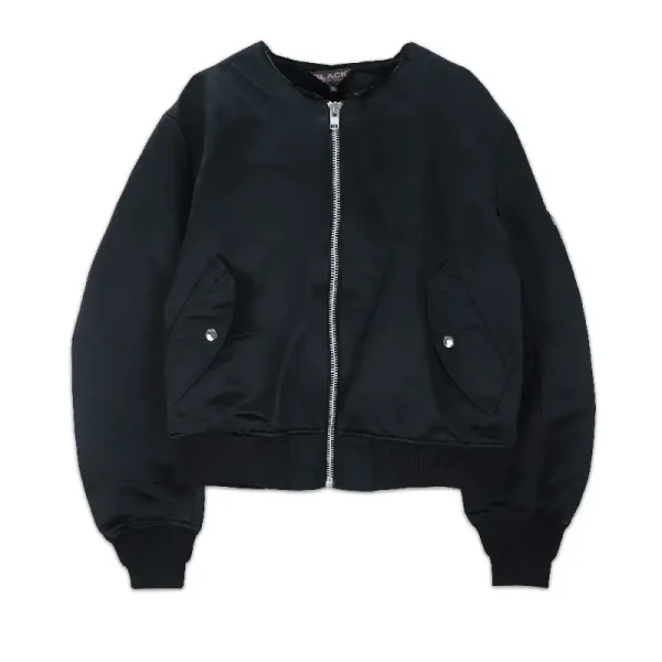 CDG Cut-Away Collar Bomber Jacket - Black