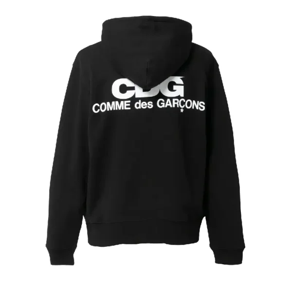 CDG Full Zip Hoodie - Black Back