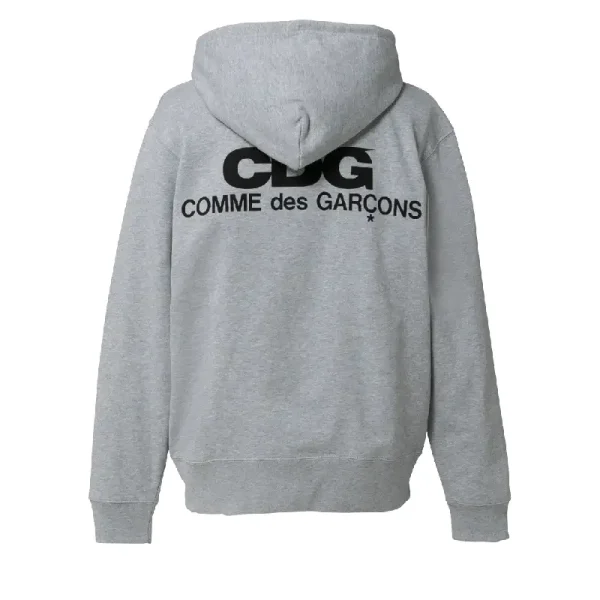 CDG Full Zip Hoodie - Grey Back