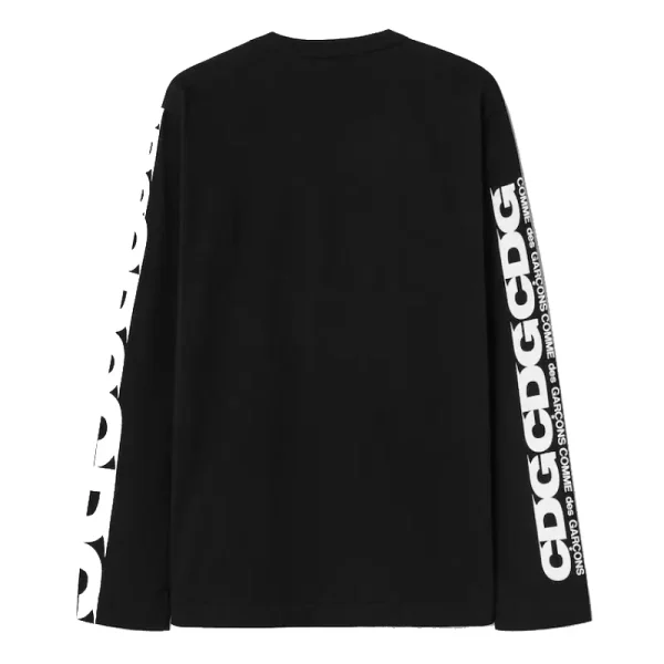 CDG Logo Printed Long Sleeve - Black Back