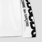 CDG Logo Printed Long Sleeve – White (1)