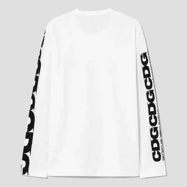 CDG Logo Printed Long Sleeve – White Back