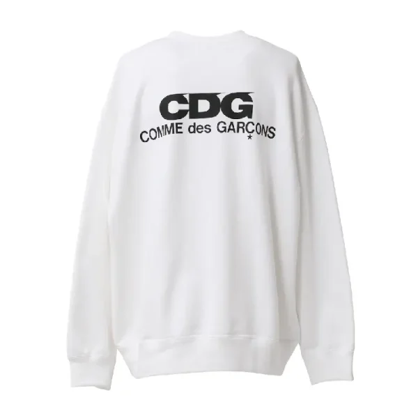 CDG Oversized Sweatshirt - White Back