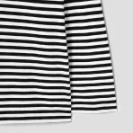 CDG Patch Long Sleeved Stripe - Black_White1