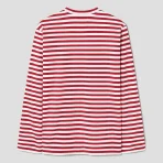 CDG Patch Long Sleeved Stripe - Red_White Back