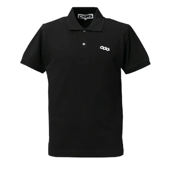 CDG Patch Polo Shirt in Black