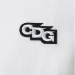 CDG Patch Polo Shirt in White logo