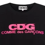 CDG Pink Logo Long Sleeve - Black logo