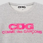 CDG Pink Logo Long Sleeve - Grey Logo