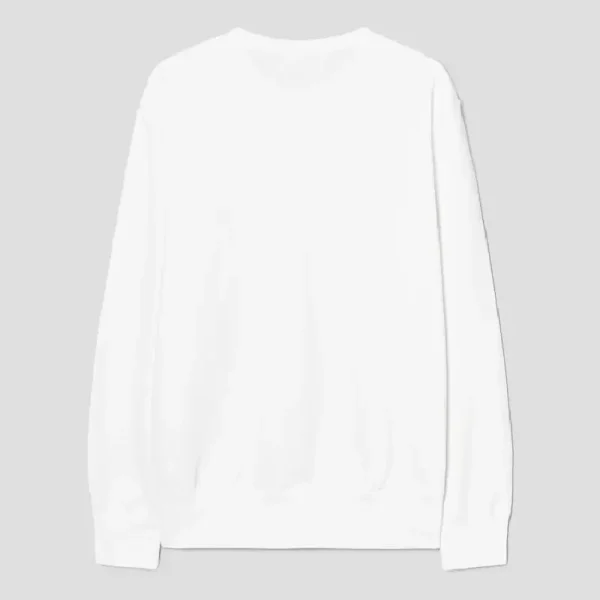 CDG Pink Logo Long Sleeve - White Back