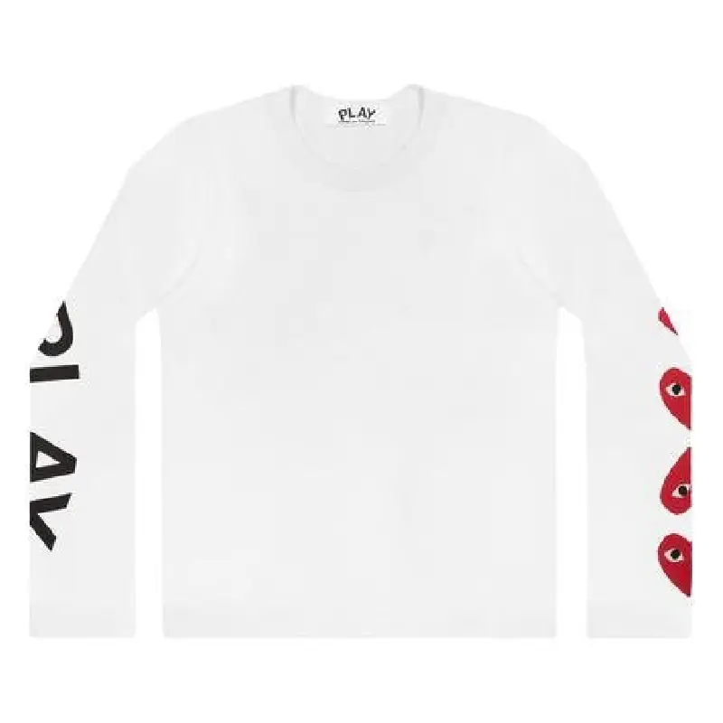 CDG Play 4 Heart Long Sleeve - White CDG Play 4 Heart Long Sleeve - White