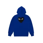 CDG Zip up With Large Heart Hoodie - Blue back