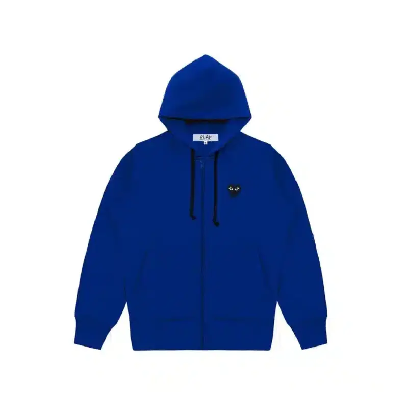 CDG Zip up With Large Heart Hoodie - Blue CDG Zip up With Large Heart Hoodie - Blue