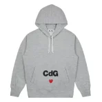 CDG x PLAY Pullover Hoodie - Light Grey