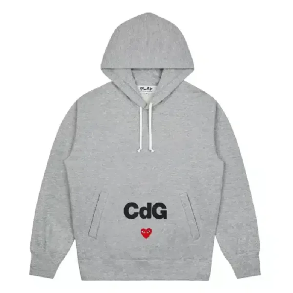 CDG x PLAY Pullover Hoodie - Light Grey
