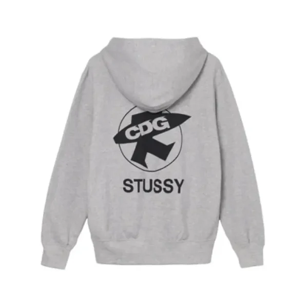CDG x Stussy Hoodie - Grey