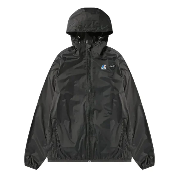 K-WAY CDG PLAY Full Zip Jacket - Black