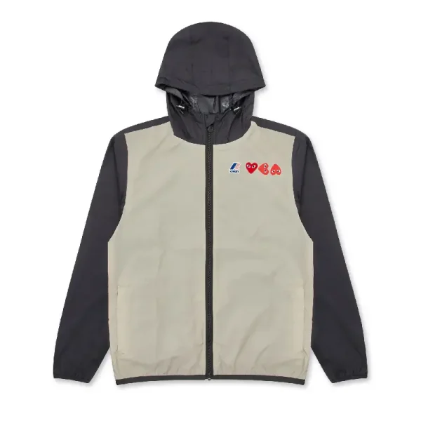K-WAY PLAY CDG Jacket Full Zip – Beige_Black