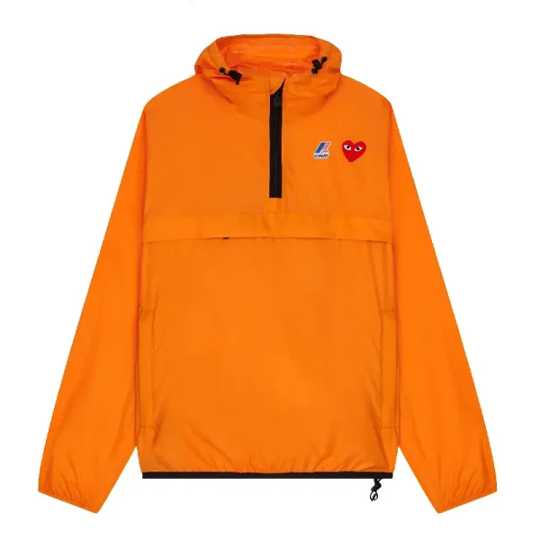 K-WAY PLAY CDG Jacket Half Zip - Orange