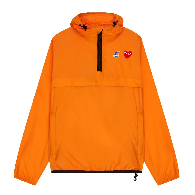 K-WAY PLAY CDG Jacket Half Zip - Orange K-WAY PLAY CDG Jacket Half Zip - Orange