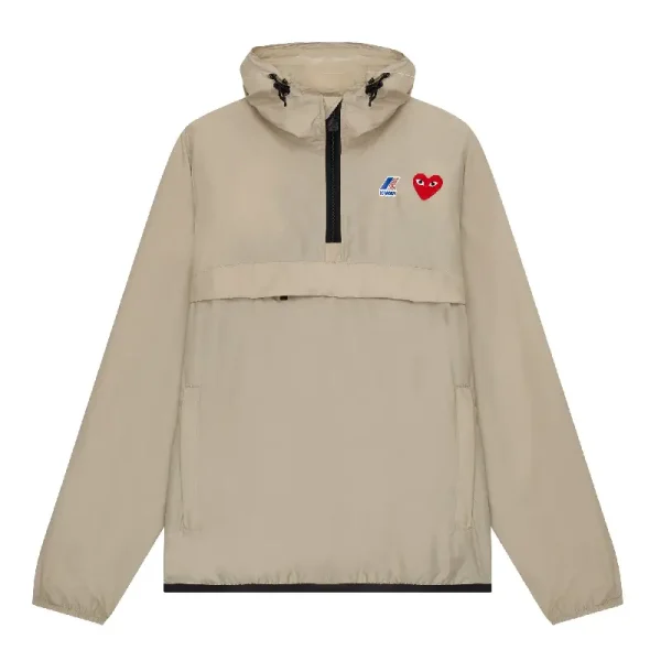 K-WAY PLAY CDG Jacket Half Zip – Beige