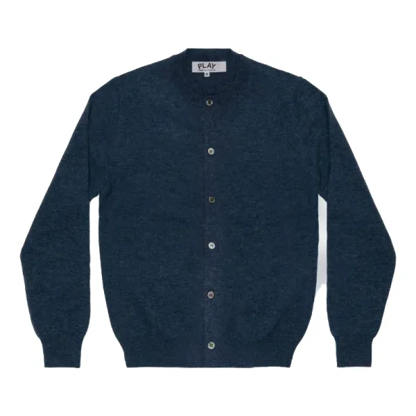 PLAY CDG Round Neck Cardigan - Pastel Navy