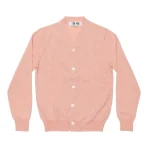 PLAY CDG V-Neck Cardigan - Light Pink