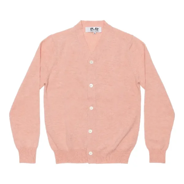 PLAY CDG V-Neck Cardigan - Light Pink
