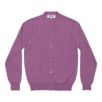 PLAY CDG V-Neck Cardigan Pastel Series Sleeve Heart - Purple