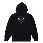 Play CDG Big Heart Zip Hoodie - Black Back