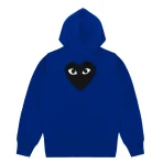 Play CDG Big Heart Zip Hoodie – Navy Back