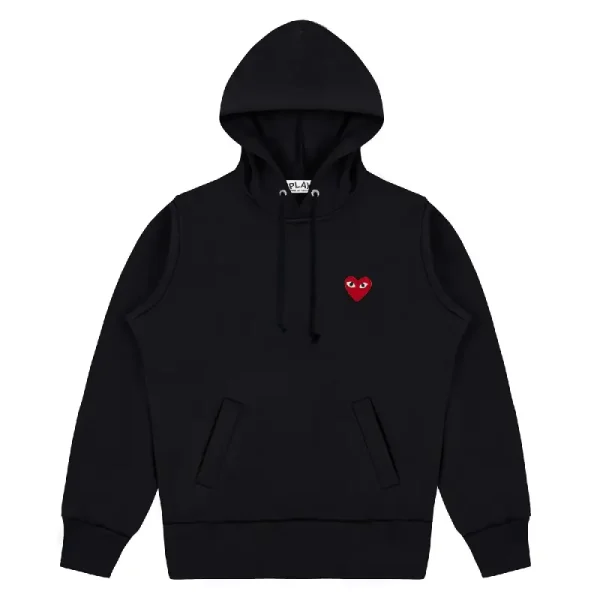 Play CDG Pullover Hoodie - Black
