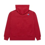 Play CDG Zip Hoodie with Red Invader Heart – Burgundy Back