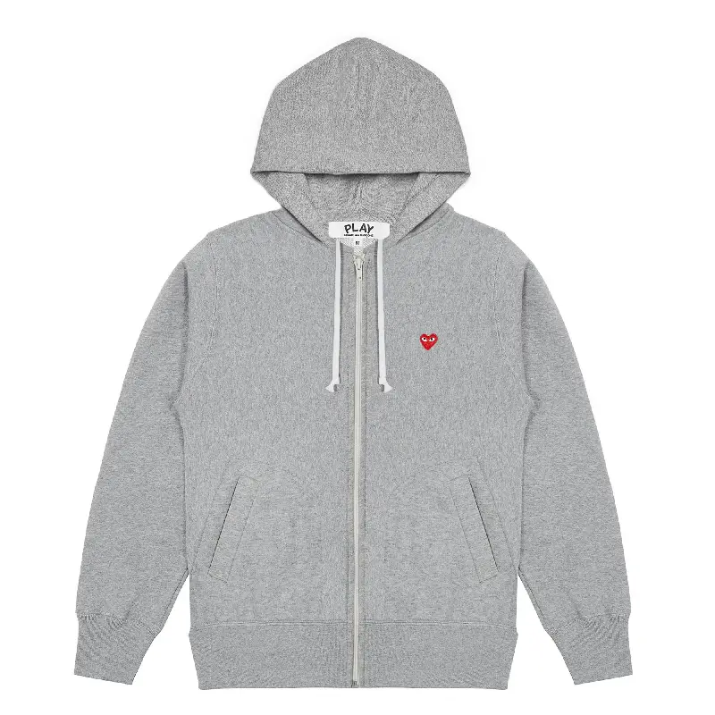 Play CDG Zip Hoodie – Grey Play CDG Zip Hoodie – Grey
