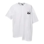 White CDG Asymmetric Split T-Shirt