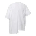 White CDG Asymmetric Split T-Shirt Back
