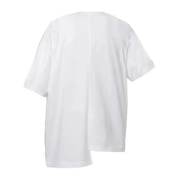 White CDG Asymmetric Split T-Shirt Back