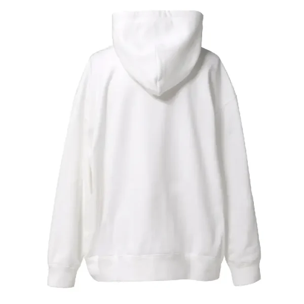 White CDG Oversized Hoodie Back