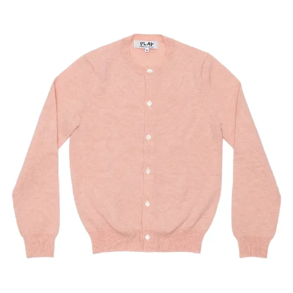 PLAY CDG Round Neck Cardigan Sleeve Heart - Pink