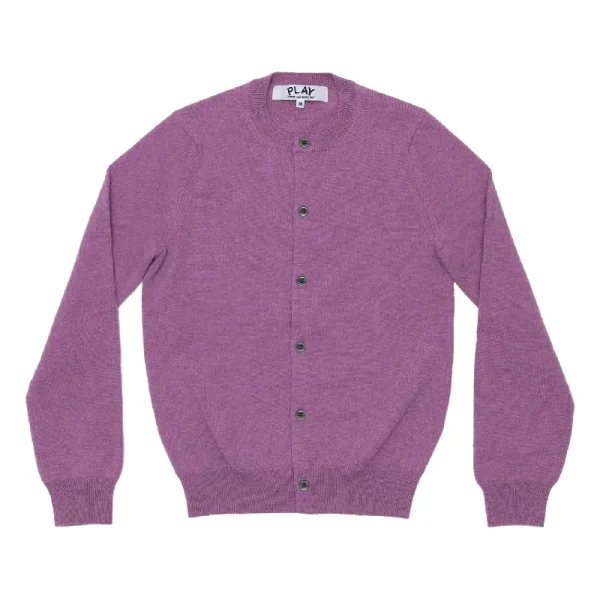 PLAY CDG Round Neck Cardigan Sleeve Heart - Purple